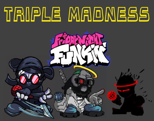 Friday Night Funkin VS Triple-Madness (Tricky, Auditor, Jeb) Mod